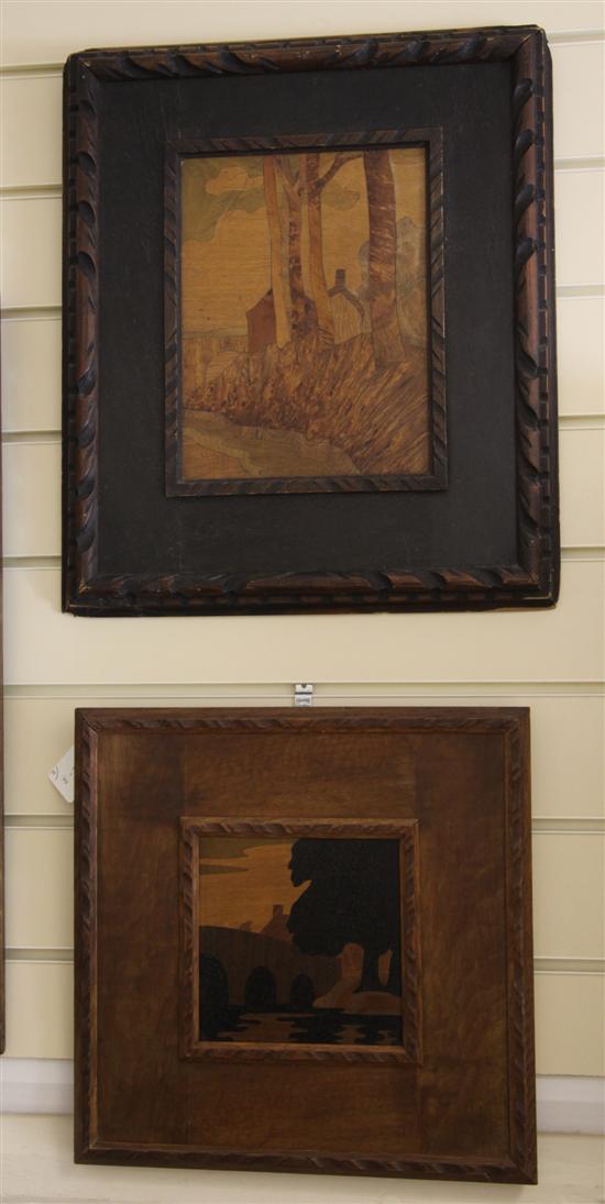 A Rowley Gallery marquetry panel picture,(-)